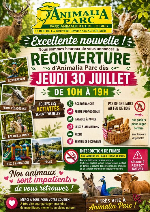 Animalia Parc, parc animalier en Aquitaine (33) près de Bordeaux, Royan, Arcachon